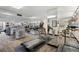 Modern gym has treadmills, elliptical machines, weights, and mirrored walls at 1020 15Th St # 31E, Denver, CO 80202