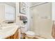 Bathroom with modern fixtures, shower, and vanity at 14582 E Harvard Ave, Aurora, CO 80014