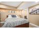 Basement bedroom featuring wood accents and stylish decor at 1419 N Adams St, Denver, CO 80206
