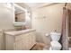 Bathroom featuring a granite countertop vanity and tile floors at 3237 W 113Th Ave, Westminster, CO 80031