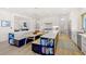 Bright modern kitchen with stainless steel appliances and a built in dining nook at 4520 W Moncrieff Pl, Denver, CO 80212
