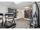 This spacious gym area features extensive bike storage and fitness equipment at 75 N Emerson St # 104, Denver, CO 80218