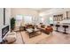 Sun-filled living room features comfortable seating, large windows, and hardwood floors, open floor plan at 1871 Grayside Cir, Castle Rock, CO 80109
