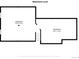 Basement-level floor plan showing dimensions of two basement areas and staircase at 11608 Apache Trl, Conifer, CO 80433