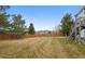 Well-sized backyard featuring a sturdy wooden fence providing privacy and security at 10383 Erin Pl, Lone Tree, CO 80124