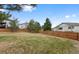 Large, private backyard with a wooden fence, mature trees, and plenty of room to enjoy at 10383 Erin Pl, Lone Tree, CO 80124