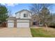 Charming two-story home with a three-car garage and a well-maintained front yard at 10383 Erin Pl, Lone Tree, CO 80124