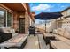 Inviting outdoor patio features a dining and seating area, ideal for enjoying outdoor meals and gatherings at 11307 Navajo Cir # A, Westminster, CO 80234