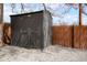 Backyard storage shed with new fence in residential neighborhood near home at 3600 N Race St, Denver, CO 80205