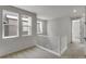 Hallway with neutral carpet and railings, and recessed lighting for an open concept at 1415 Great Western Dr, Longmont, CO 80501