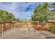 Wooden deck with a serene view of the property and its surroundings at 35675 Cheyenne Trl, Elizabeth, CO 80107
