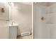 Updated bathroom featuring a shower, vanity, and lighting at 422 Fairview Blvd, Breckenridge, CO 80424