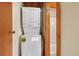 Convenient laundry area with stacked washer and dryer, maximizing space at 422 Fairview Blvd, Breckenridge, CO 80424