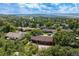Scenic aerial view of a neighborhood with lush greenery and distant mountain views on a partly cloudy day at 452 Gordon Dr, Castle Rock, CO 80104