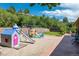A well-equipped playground in the backyard at 452 Gordon Dr, Castle Rock, CO 80104