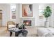 Cozy living room with a modern fireplace, stylish decor, and an open layout at 716 S Race St, Denver, CO 80209