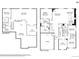 Detailed floor plan showcasing layout of basement, first floor, bedrooms, kitchen, living spaces, and garage at 5029 Silver Hare Ct, Castle Rock, CO 80104