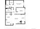 Detailed floor plan showcasing the layout of the apartment, including room dimensions at 4451 S Ammons St # 4-203, Littleton, CO 80123