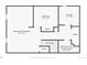 Layout of finished basement featuring a bedroom, bathroom, laundry room and storage at 7882 S Valentia Way, Centennial, CO 80112