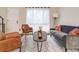 Cozy living area is designed with modern seating, an area rug, and bright natural light at 1103 S Monaco Pkwy, Denver, CO 80224