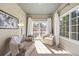 Bright sitting room with large windows, comfortable seating, and natural light pouring in at 5790 Fox Run Ct, Parker, CO 80134