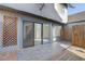 Private patio area with sliding glass door access at 2497 S Victor St # F, Aurora, CO 80014