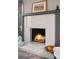 Modern fireplace with elegant marble surround, decorative vases, and a warm ambiance at 1545 Locust St, Denver, CO 80220