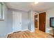 Bright and cozy bedroom with hardwood flooring, closet and light paint at 12434 E Alaska Ave, Aurora, CO 80012