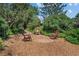 Secluded backyard oasis featuring a gravel area, comfortable seating, and lush greenery for a private retreat at 16563 E Kansas Pl, Aurora, CO 80017