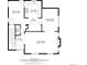 Detailed floor plan showcasing the layout of the home's second floor with dimensions and room names at 4390 S Sheridan Blvd, Littleton, CO 80123