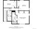 Second-floor floor plan featuring three bedrooms, two bathrooms, and a hall at 4390 S Sheridan Blvd, Littleton, CO 80123
