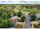 Aerial view of residential neighborhood with green space and pathway at 3916 S Telluride Ct, Aurora, CO 80013
