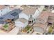 Aerial view of a house showing the backyard with a pergola at 8028 Williams Fork Ave, Littleton, CO 80125