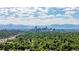 Picturesque cityscape view featuring lush greenery, a skyline with towering buildings, and a backdrop of majestic mountains at 1635 Poplar St, Denver, CO 80220
