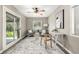 Inviting living area with plush seating, ceiling fan, natural light, and sliding glass doors to outdoor space at 1635 Poplar St, Denver, CO 80220