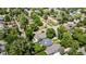 Aerial view of neighborhood featuring tree-lined streets, well-manicured lawns, and charming homes at 1635 Poplar St, Denver, CO 80220