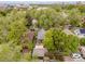 Aerial view of a charming home surrounded by lush landscaping and mature trees at 1226 Dexter St, Denver, CO 80220