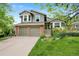 Charming two-story home featuring a well-manicured lawn and a two-car garage at 11245 San Joaquin Rdg, Littleton, CO 80127