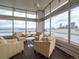 Common area with seating and panoramic city views at 550 E 12Th Ave # 1501, Denver, CO 80203