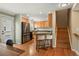 Kitchen with stainless steel refrigerator and eat-in bar at 3712 Wolff St, Denver, CO 80212
