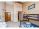 bedroom with vaulted ceilings, bunk beds, and carpeted floors at 155 Xenon St # 33, Denver, CO 80228
