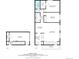 Two story floor plan featuring living spaces, bedrooms, kitchen, balcony and garage with dimensions at 7700 W Glasgow Pl # 24C, Littleton, CO 80128