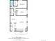 Floor plan diagram featuring living spaces, bedrooms, kitchen, and balcony with dimensions at 7700 W Glasgow Pl # 24C, Littleton, CO 80128