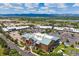 Aerial view of shopping center featuring plenty of parking, variety of stores, with mountain view at 9442 W Walden Ave, Littleton, CO 80128