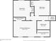 Detailed floor plan showcasing the primary bedroom, additional bedroom, bathroom, and closets, noting the dimensions at 9442 W Walden Ave, Littleton, CO 80128