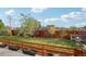 Spacious backyard with lush lawn and a wooden fence and planter, creating a serene setting at 5362 E 140Th Pl, Thornton, CO 80602