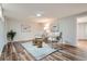 Finished basement with recessed lighting, decor, and wood floors at 2729 E Geddes Pl, Centennial, CO 80122