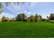 Large grassy backyard with mature trees at 10037 Allison Ct, Broomfield, CO 80021