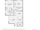 Detailed floor plan featuring dimensions of the primary bedroom, living room, kitchen, and other living spaces at 8083 W 51St Pl # 203, Arvada, CO 80002