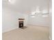 Cozy basement area featuring a fireplace, carpeted flooring, and recessed lighting at 937 S Cole Dr, Lakewood, CO 80228